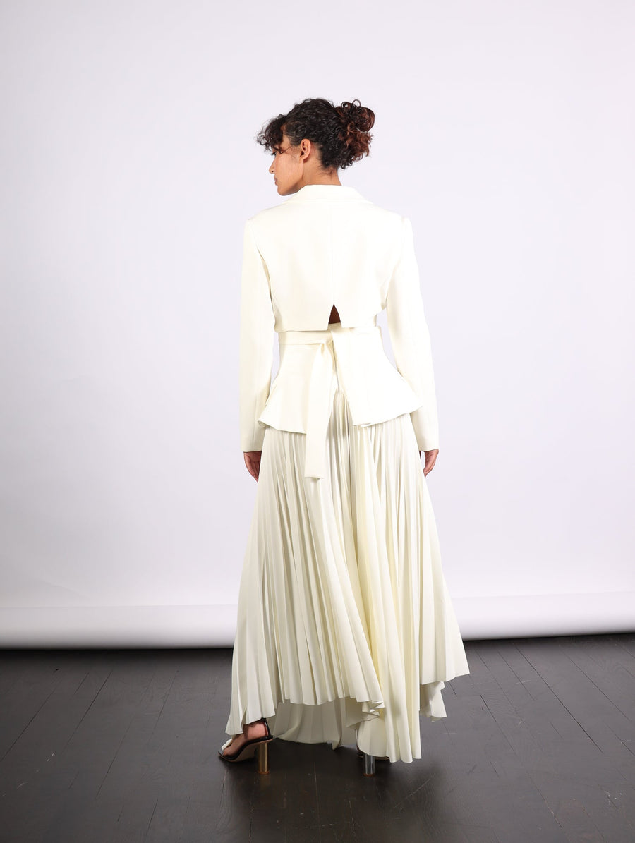 Cropped Wrap Around Jacket in Ivory by A.W.A.K.E. Mode-Idlewild