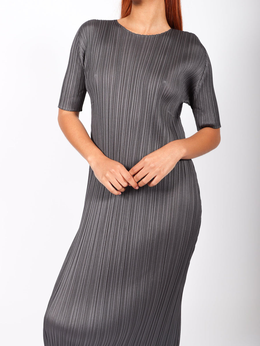 May Monthly Colors Dress in Dark Gray by Pleats Please Issey Miyake