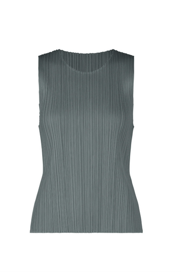 May Monthly Colors Tank in Dark Blue Gray by Pleats Please Issey Miyake-Tops-Pleats Please Issey Miyake-Idlewild