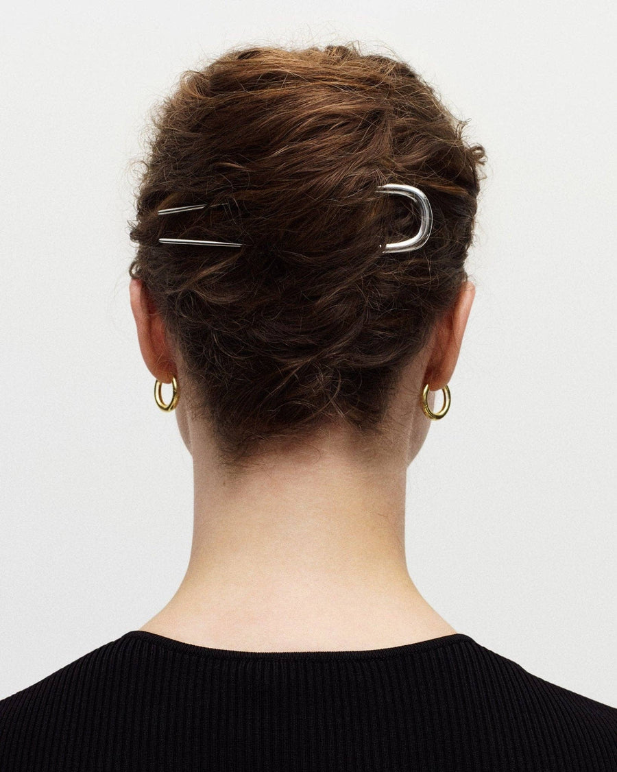 Midi Oval French Hair Pin in Gold by Machete