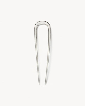 Midi Oval French Hair Pin in Silver by Machete