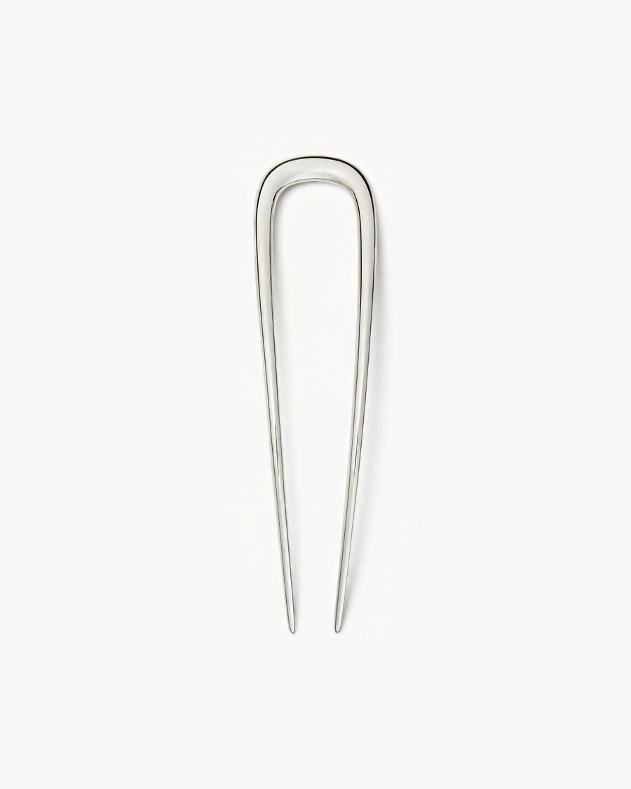 Midi Oval French Hair Pin in Silver by Machete-MACHETE-Idlewild