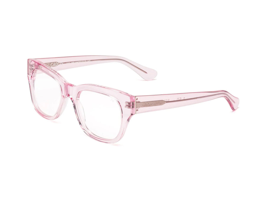 Miklos Readers in Clear Pink by Caddis-Sunglasses-Caddis Eyewear-Idlewild