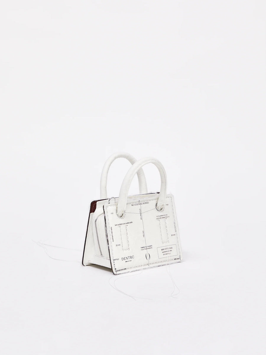 Mini Otto Bag in White Pattern Paper by Dentro-Dentro-Idlewild