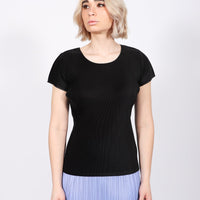 Mist Basics T-Shirt in Black by Pleats Please Issey Miyake