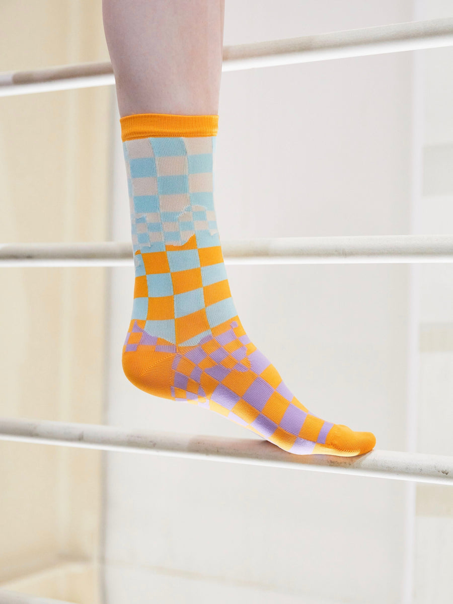Mixed Checked Socks Femme by Henrik Vibskov-Henrik Vibskov-Idlewild