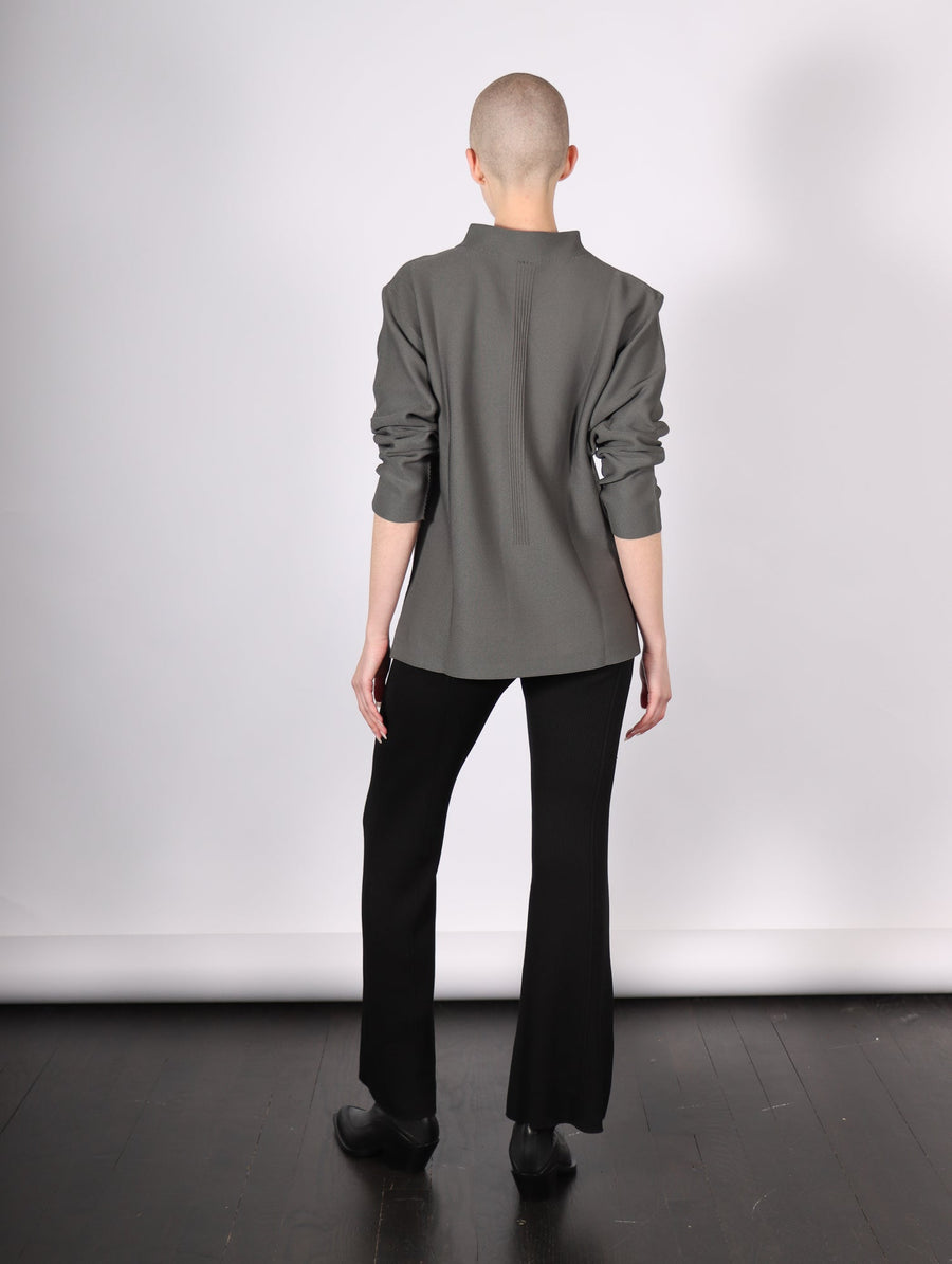 Mockneck Long Sleeve T Shirt in Iron Gray by CFCL