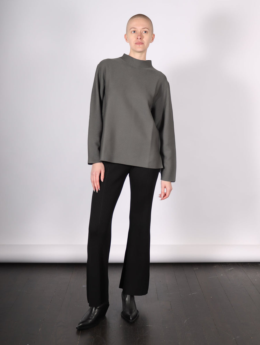 Mockneck Long Sleeve T Shirt in Iron Gray by CFCL