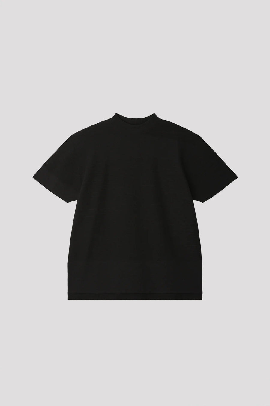 Mockneck Short Sleeve T Shirt in Black by CFCL