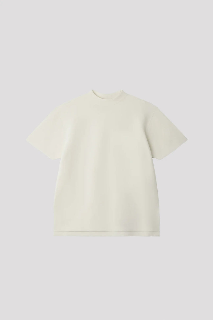 Mockneck Short Sleeve T Shirt in White by CFCL