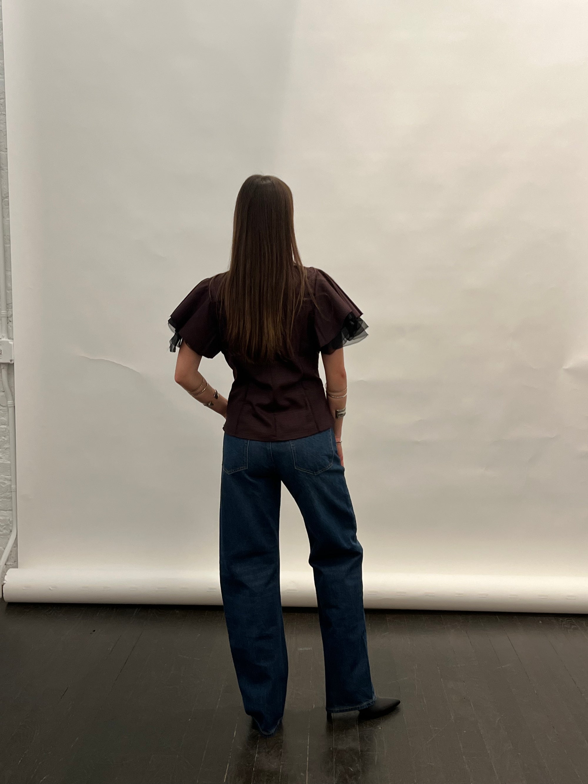 Modern Puff Victorian Top in Oxblood by Shwetambari-Shwetambari-Idlewild