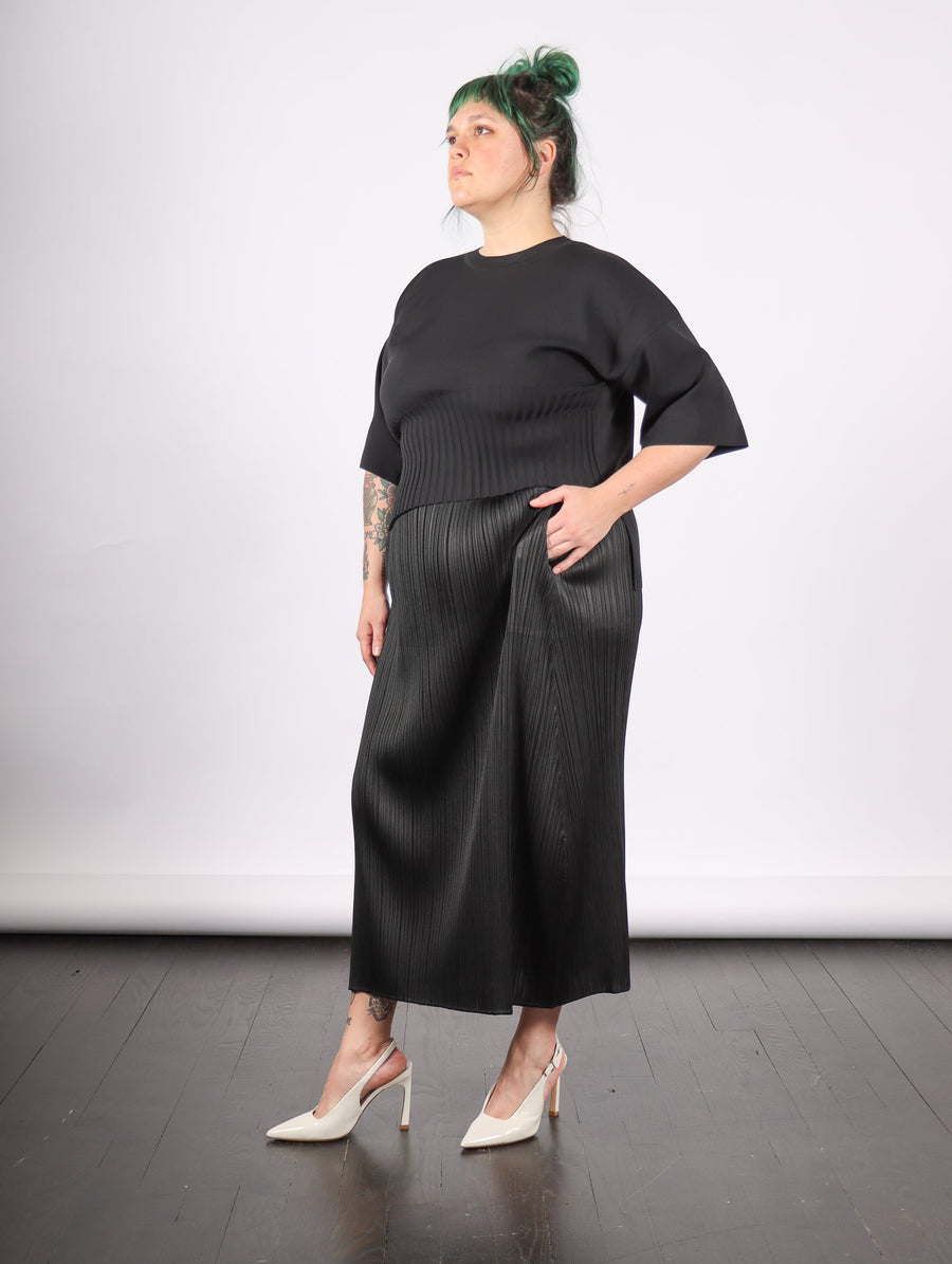 Monthly Colors June Skirt in Black by Pleats Please Issey Miyake-Idlewild