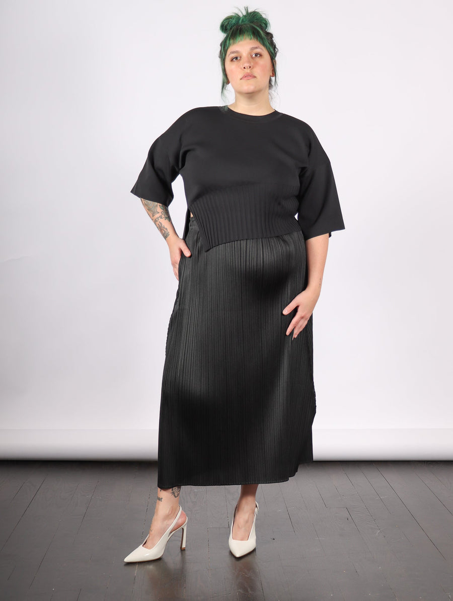 Monthly Colors June Skirt in Black by Pleats Please Issey Miyake-Idlewild