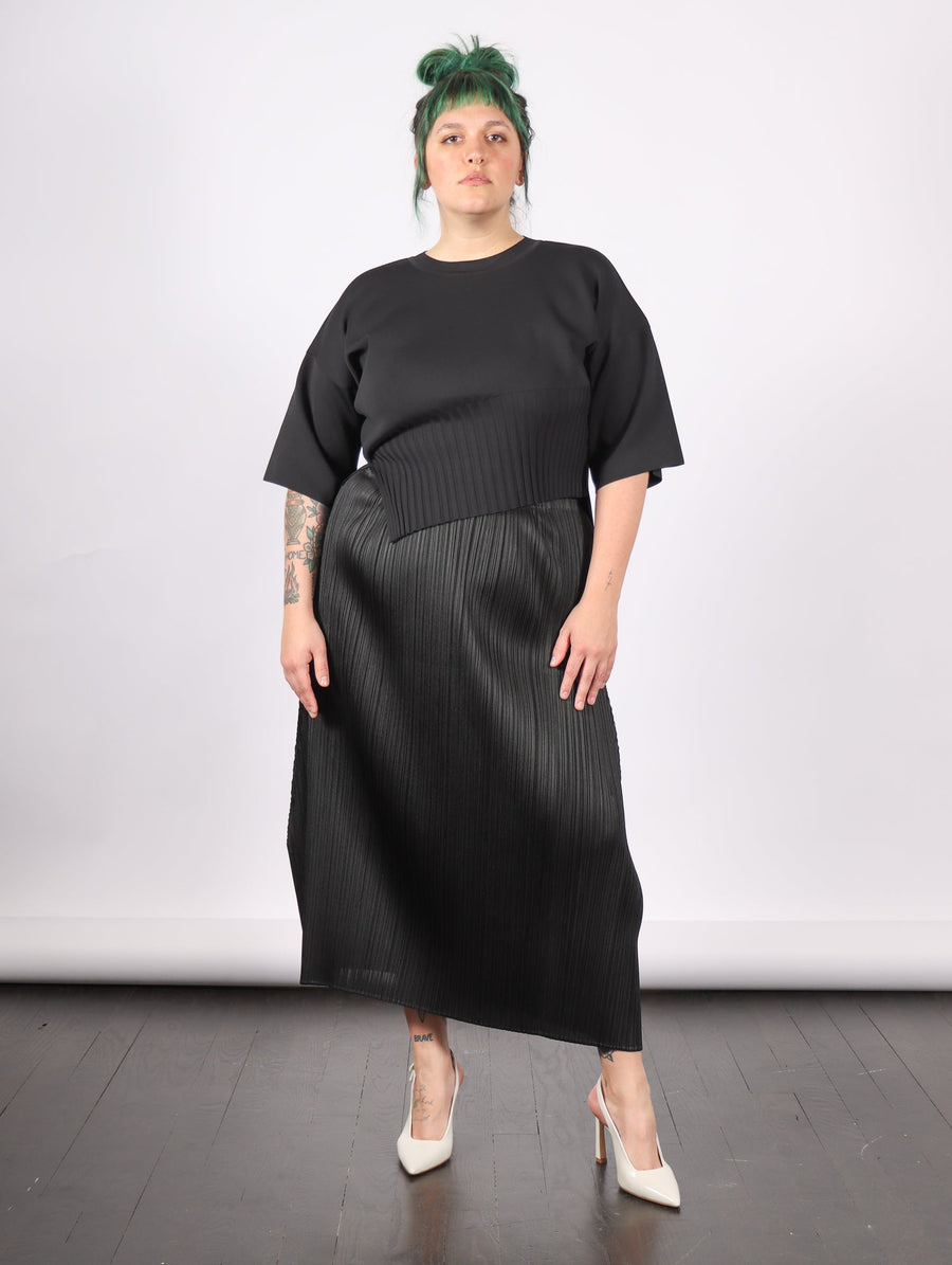 Monthly Colors June Skirt in Black by Pleats Please Issey Miyake-Idlewild