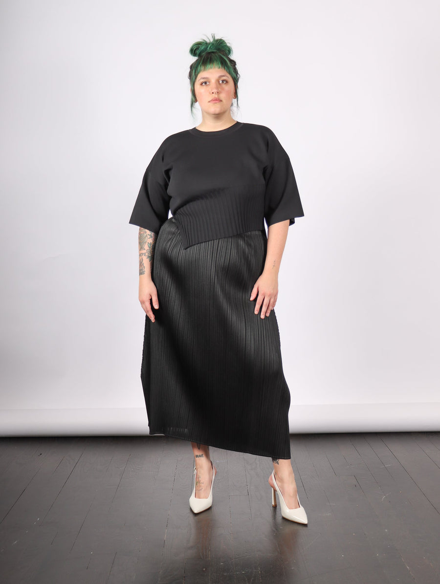 Monthly Colors June Skirt in Black by Pleats Please Issey Miyake-Idlewild