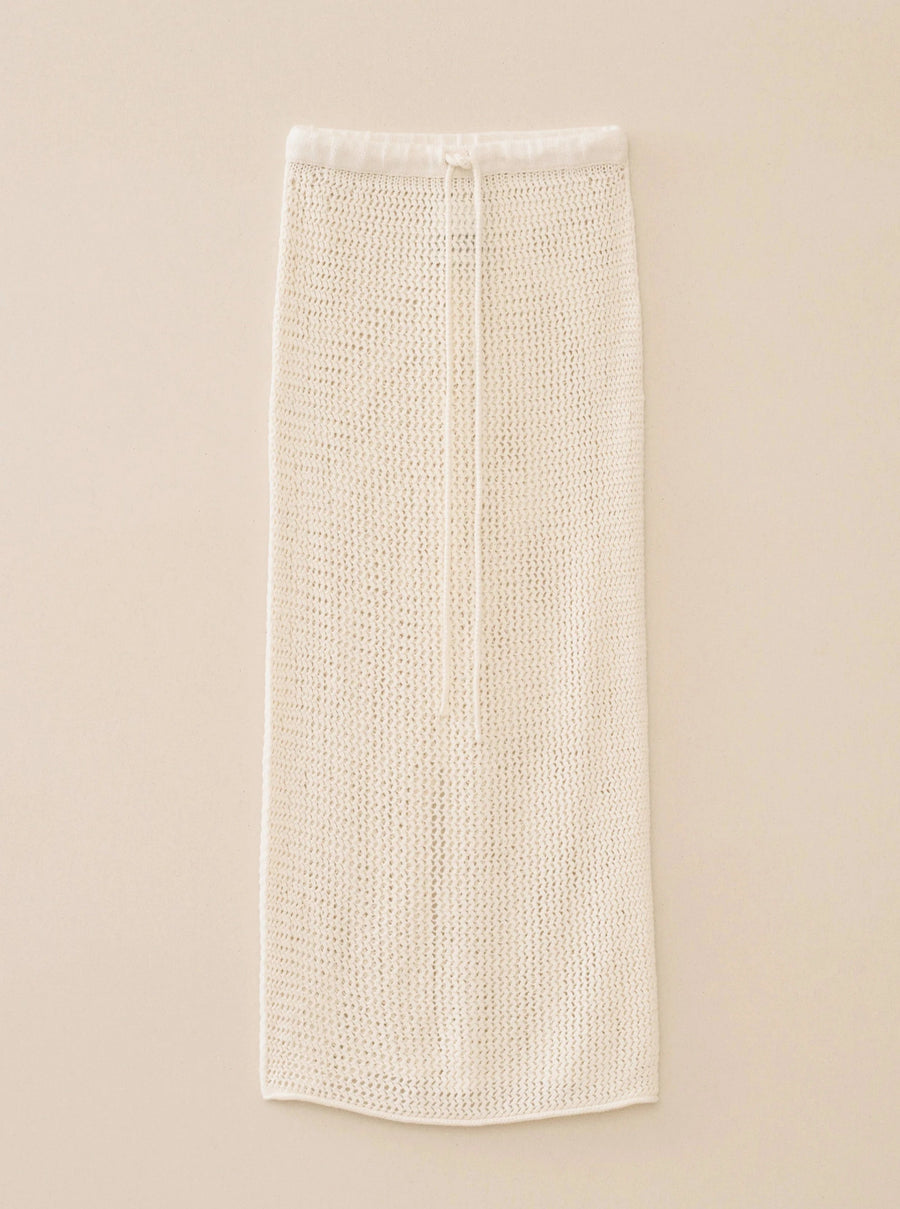 Net Skirt in Bone by Lauren Manoogian-Idlewild