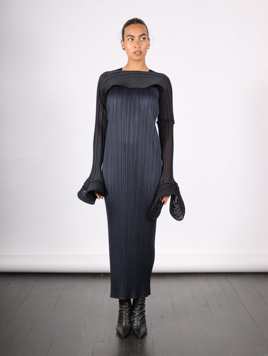 New Colorful Basics 4 Dress in Navy by Pleats Please Issey Miyake