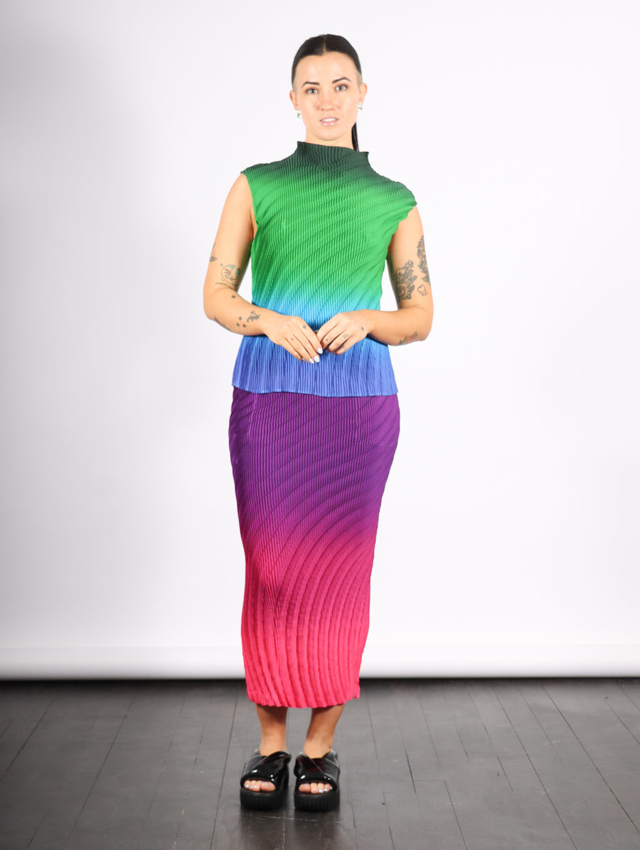 Nuance Pleats Mockneck Top in Afternoon by Issey Miyake-Issey Miyake-Idlewild