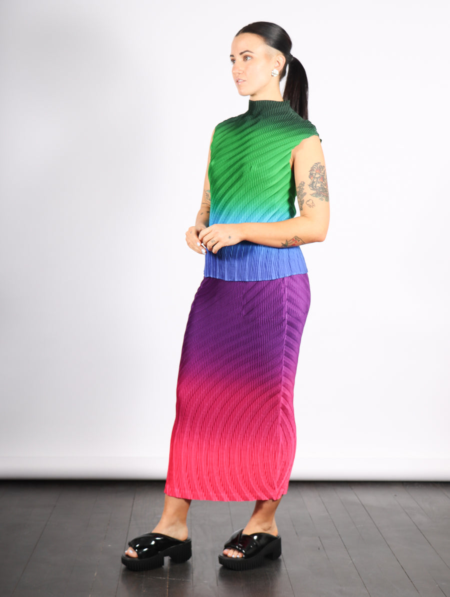 Nuance Pleats Mockneck Top in Afternoon by Issey Miyake-Issey Miyake-Idlewild