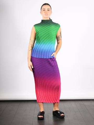 Nuance Pleats Mockneck Top in Afternoon by Issey Miyake-Issey Miyake-Idlewild