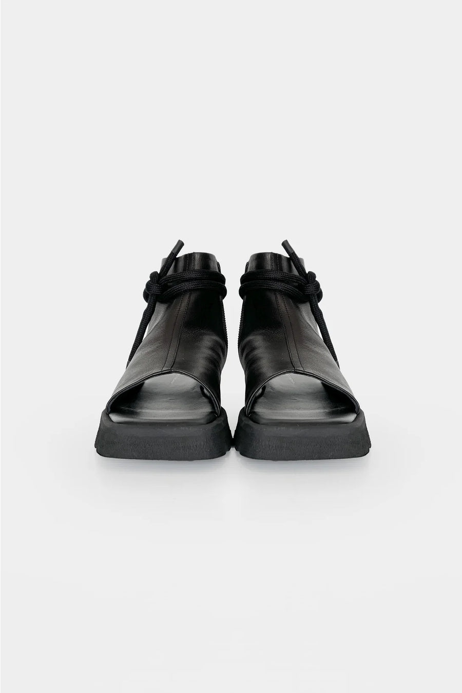 On Set Lace Sandal in Black by Puro-Shoes-Puro-Idlewild