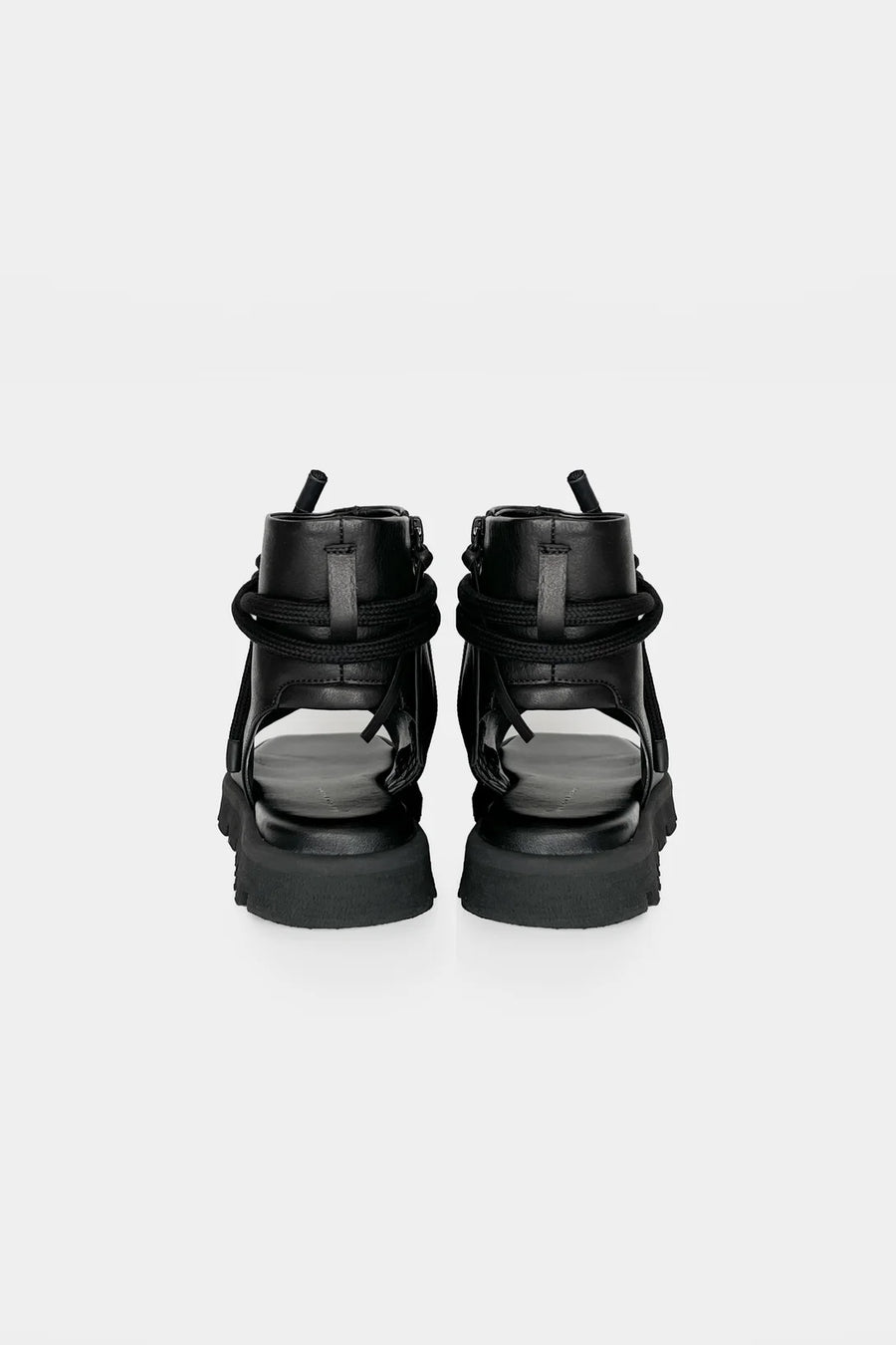 On Set Lace Sandal in Black by Puro-Shoes-Puro-Idlewild