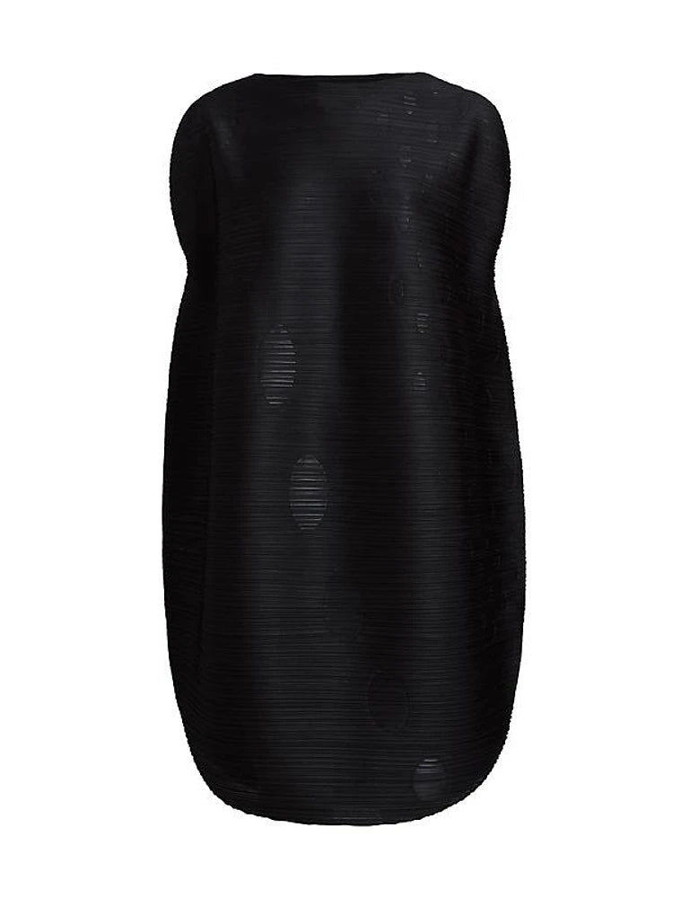 Orbit Tunic in Black by Pleats Please Issey Miyake