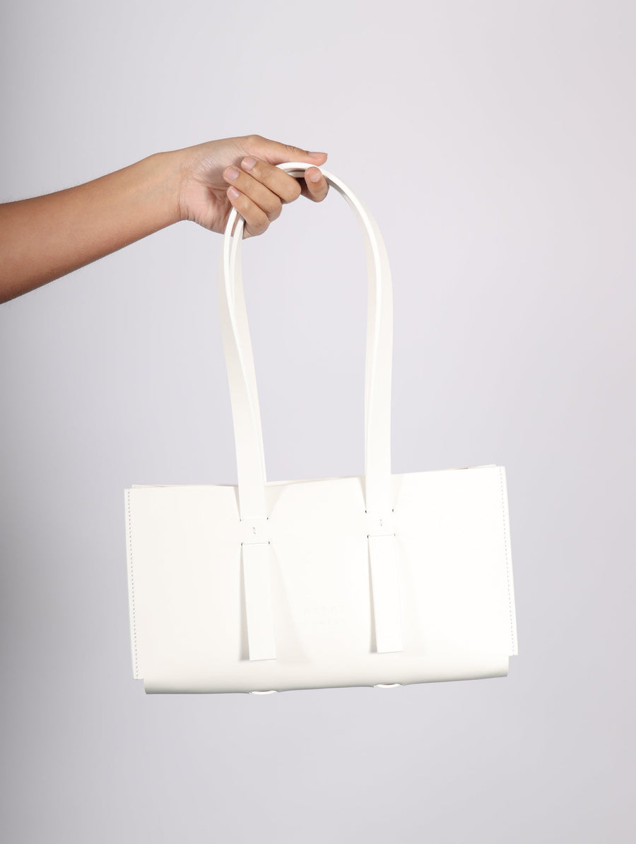 Orizzontale Shoulder Bag in White by Arrhe Studio-Idlewild