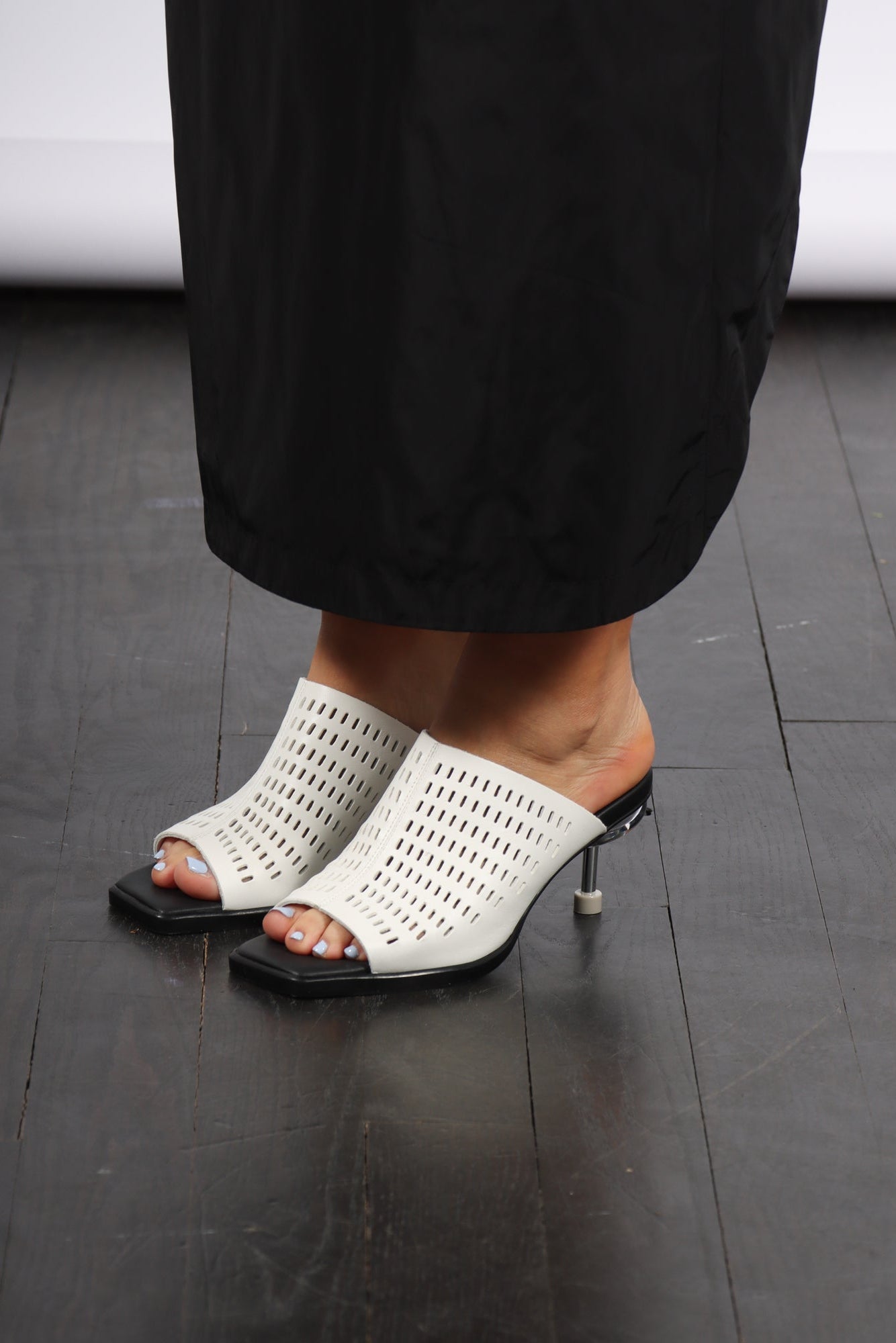 Osha Nemo Mid Heelo in White by 4CCCCEES-4CCCCEES-Idlewild