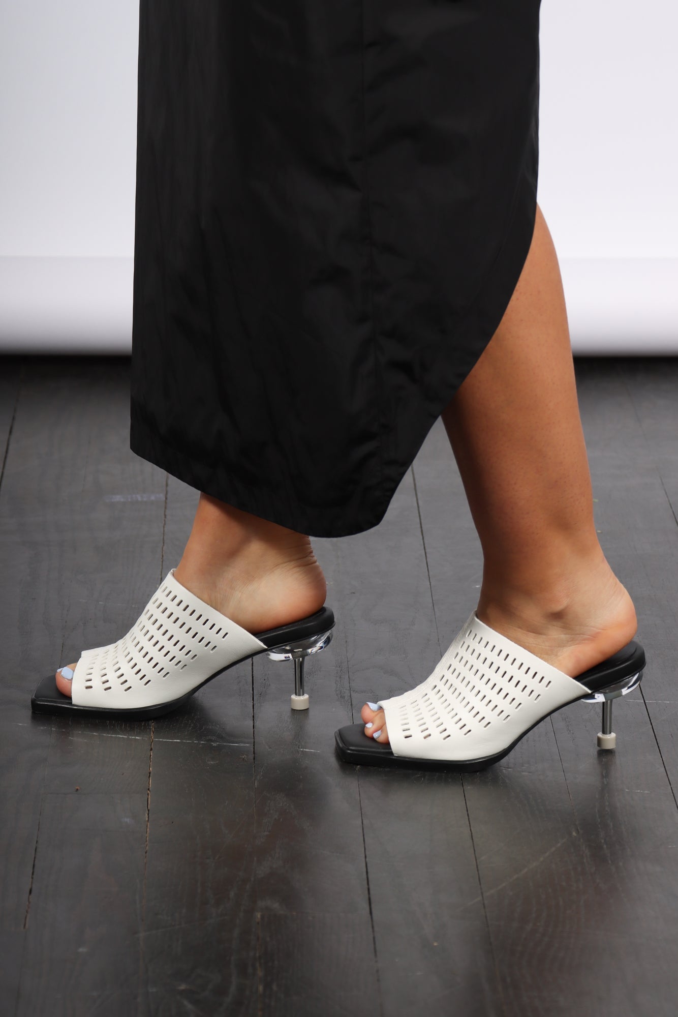 Osha Nemo Mid Heelo in White by 4CCCCEES-4CCCCEES-Idlewild