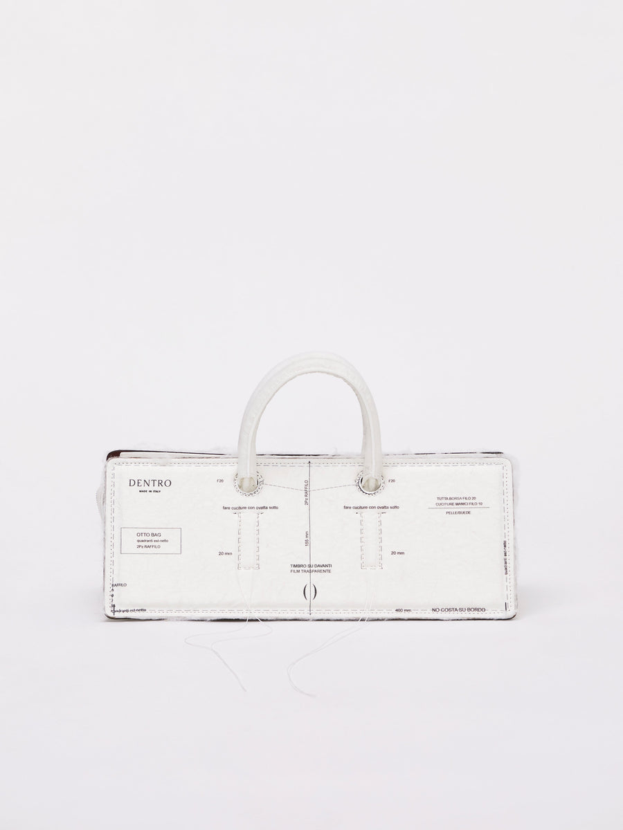 Otto Bag in White Pattern Paper by Dentro-Dentro-Idlewild