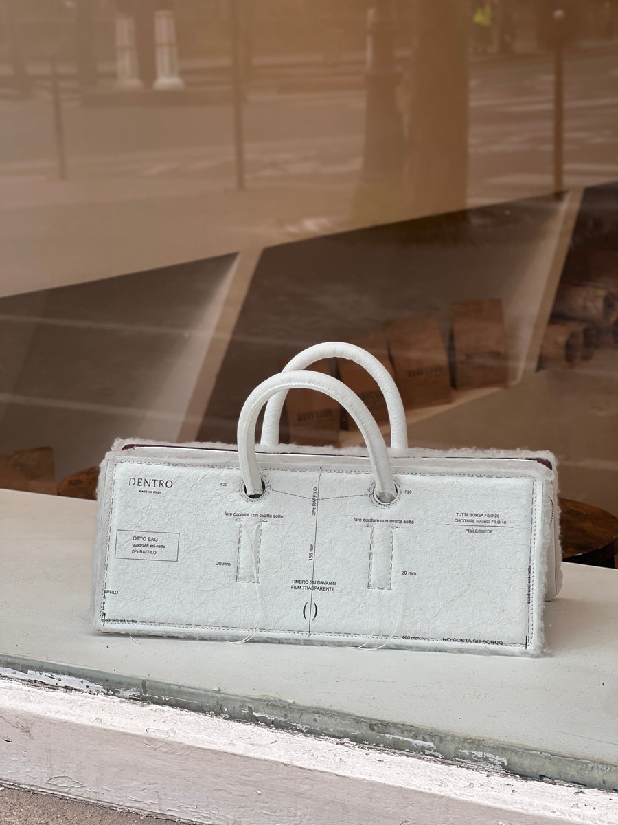 DENTRO Otto Paper leather tote bag - Grey