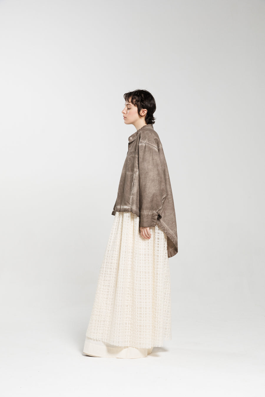 Over Jacket in Cold Dyed Tortora by Serien°umerica-Serien°umerica-Idlewild