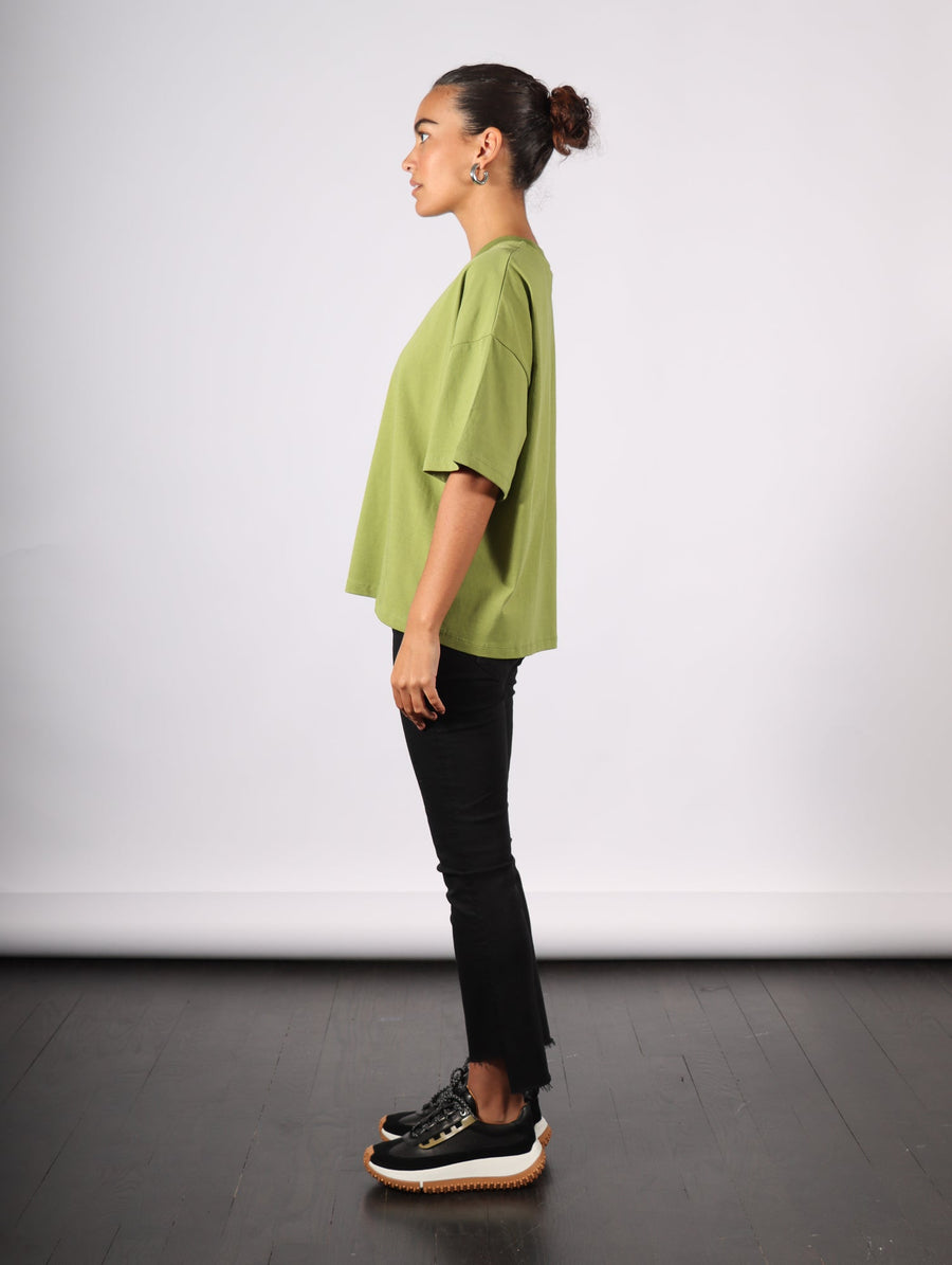 Oversized Boxy Tee in Leaf by Kowtow