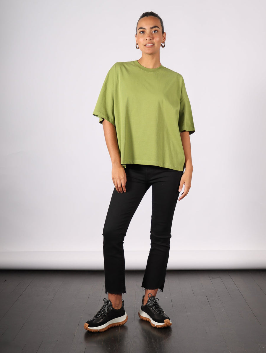 Oversized Boxy Tee in Leaf by Kowtow