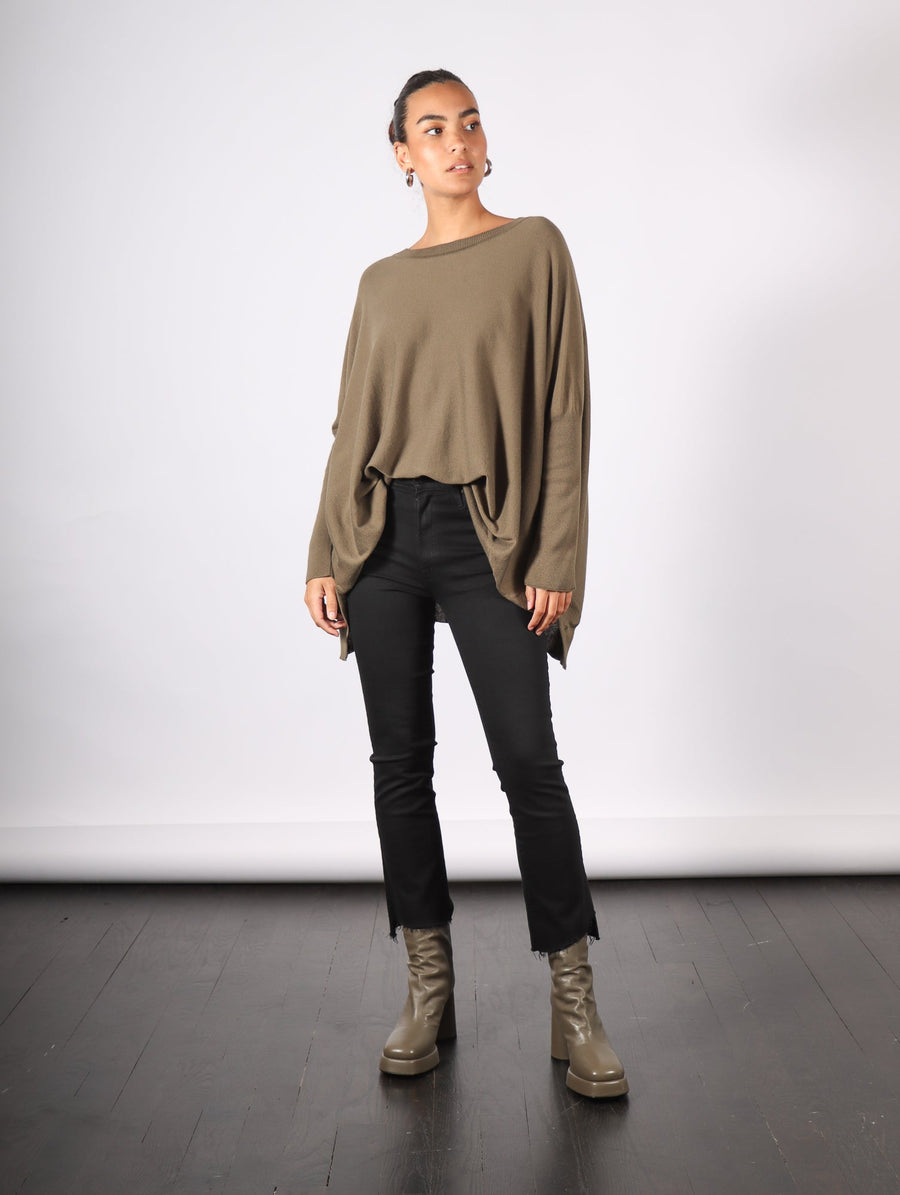 Oversized Crewneck Sweater in Loden by Planet