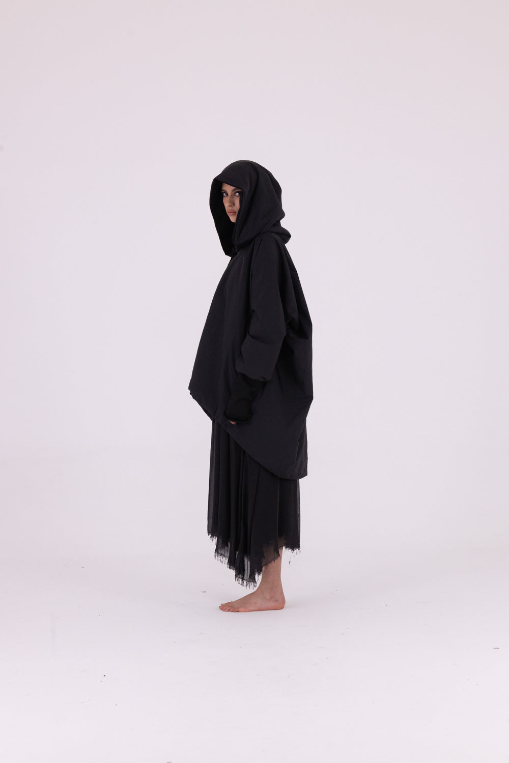 Oversized Down Jacket in Black by Sanctamuerte-Outerwear-SANCTAMUERTE-Idlewild