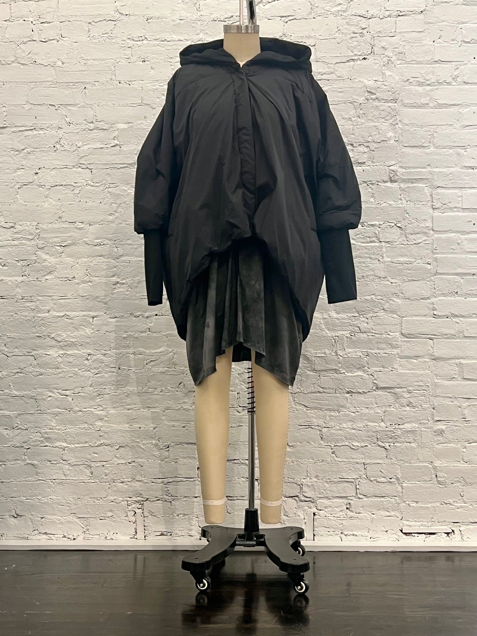 Oversized Down Jacket in Black by Sanctamuerte-Outerwear-SANCTAMUERTE-Idlewild