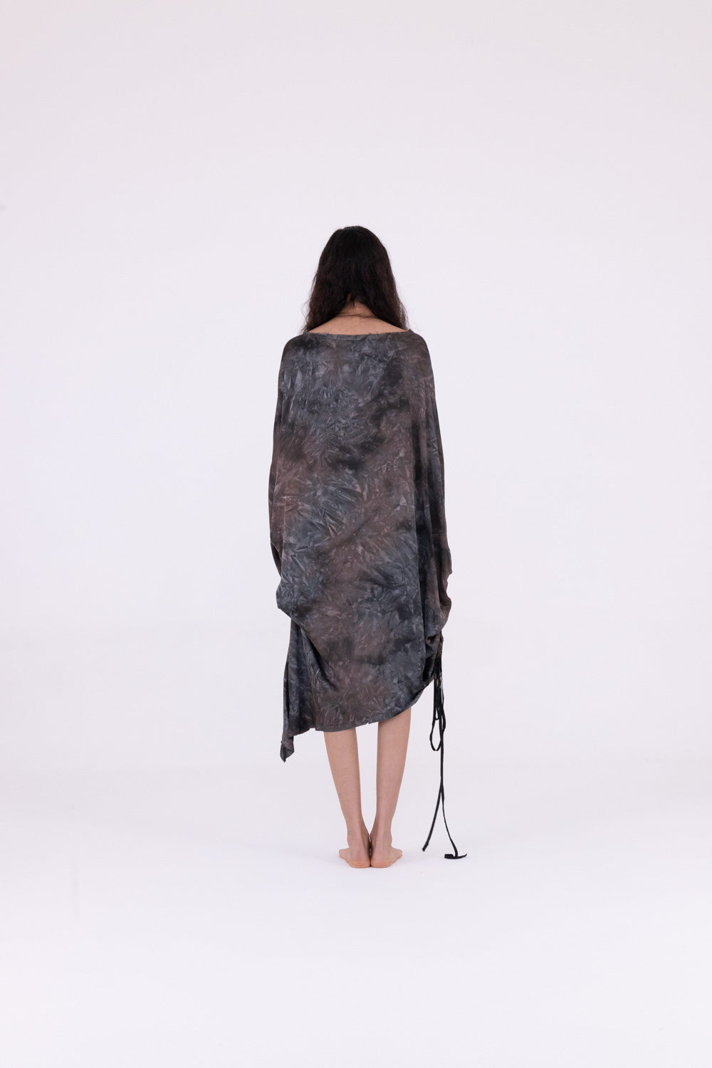 Oversized Midi Dress in Emerald Grey by Sanctamuerte-Dresses-SANCTAMUERTE-Idlewild