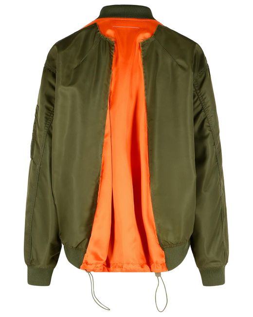 Paneled Bomber in Army Green by MM6 Maison Margiela-MM6-Idlewild