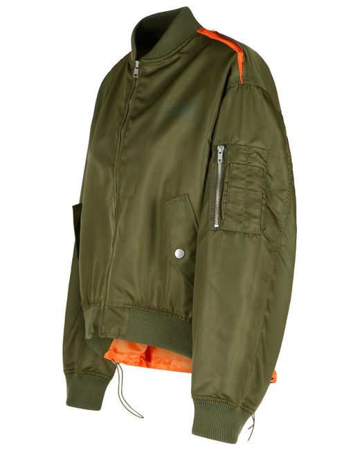 Paneled Bomber in Army Green by MM6 Maison Margiela-MM6-Idlewild