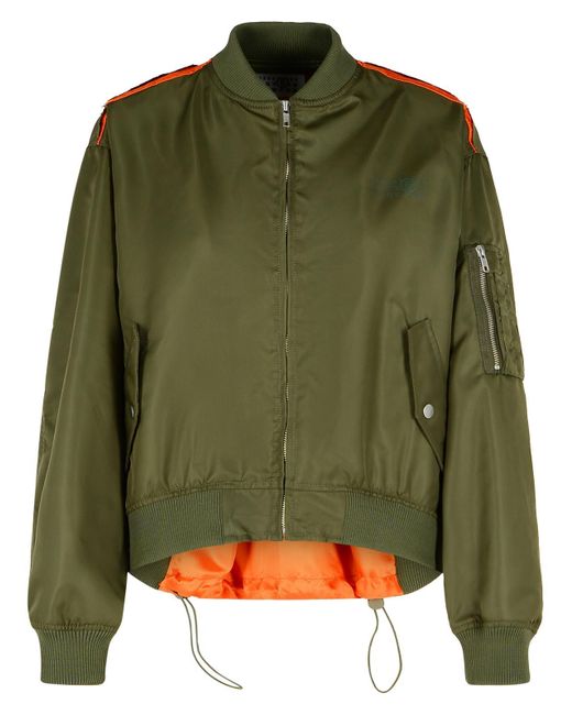 Paneled Bomber in Army Green by MM6 Maison Margiela-MM6-Idlewild