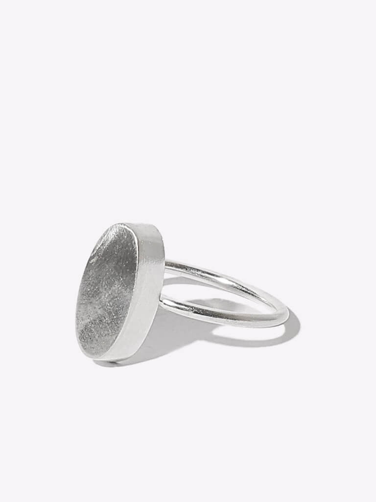 Pebble Simple Ring in Sterling Silver by Mulxiply