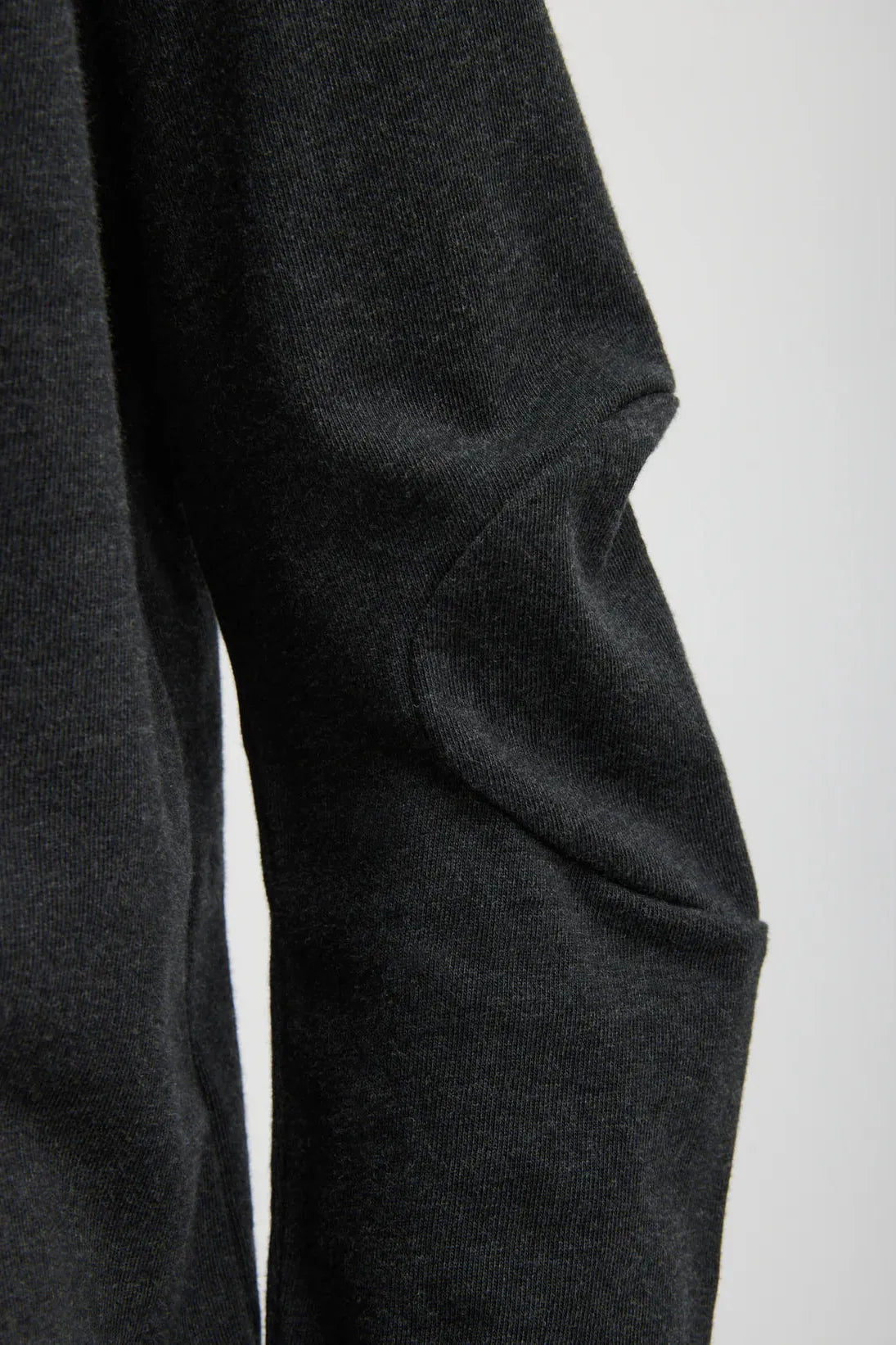 Perfect T Shirt with Gusset Elbow Sleeve in Charcoal by Tibi-Tops-Tibi-Idlewild