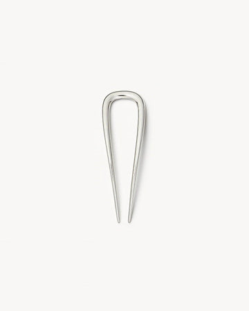 Petite Oval French Hair Pin in Silver by Machete