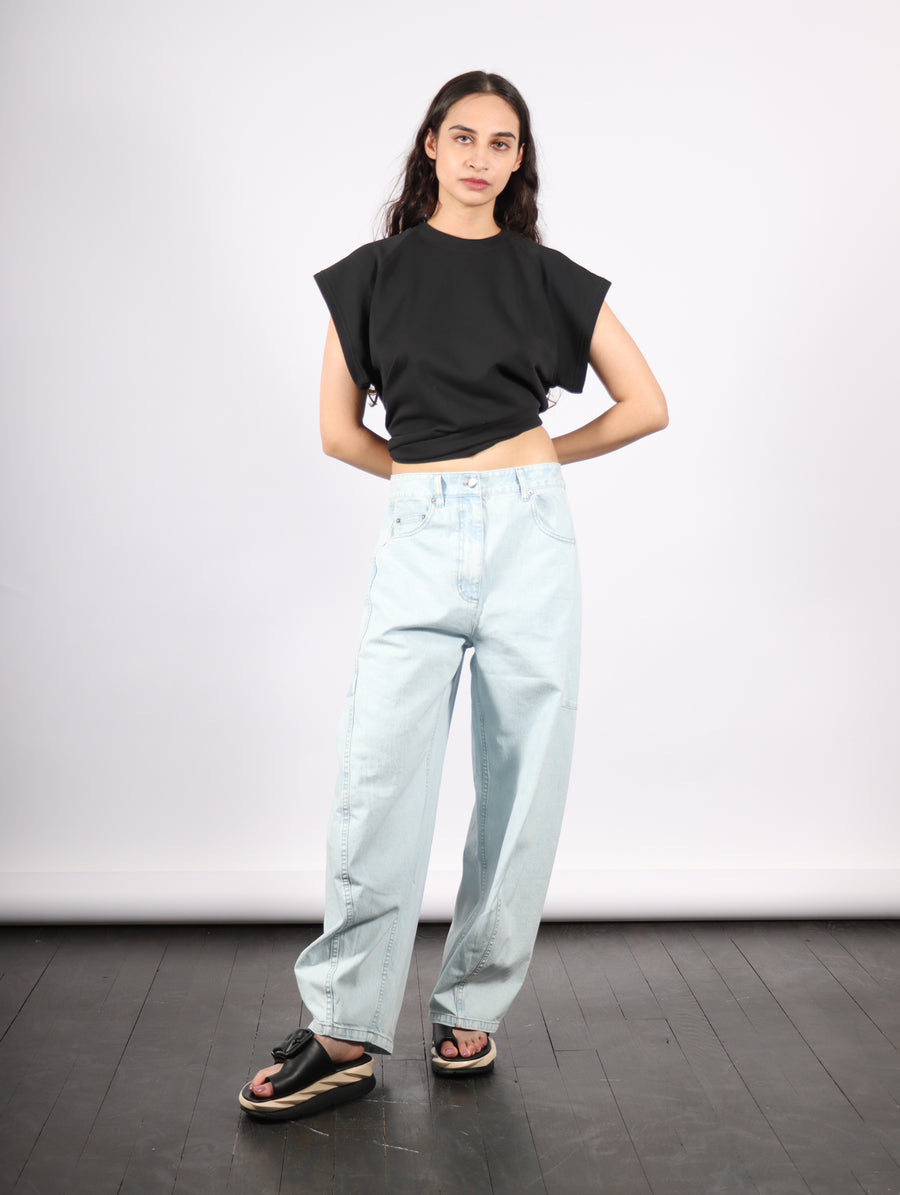Petite Sid Jeans in Bleached Denim by Tibi-Tibi-Idlewild