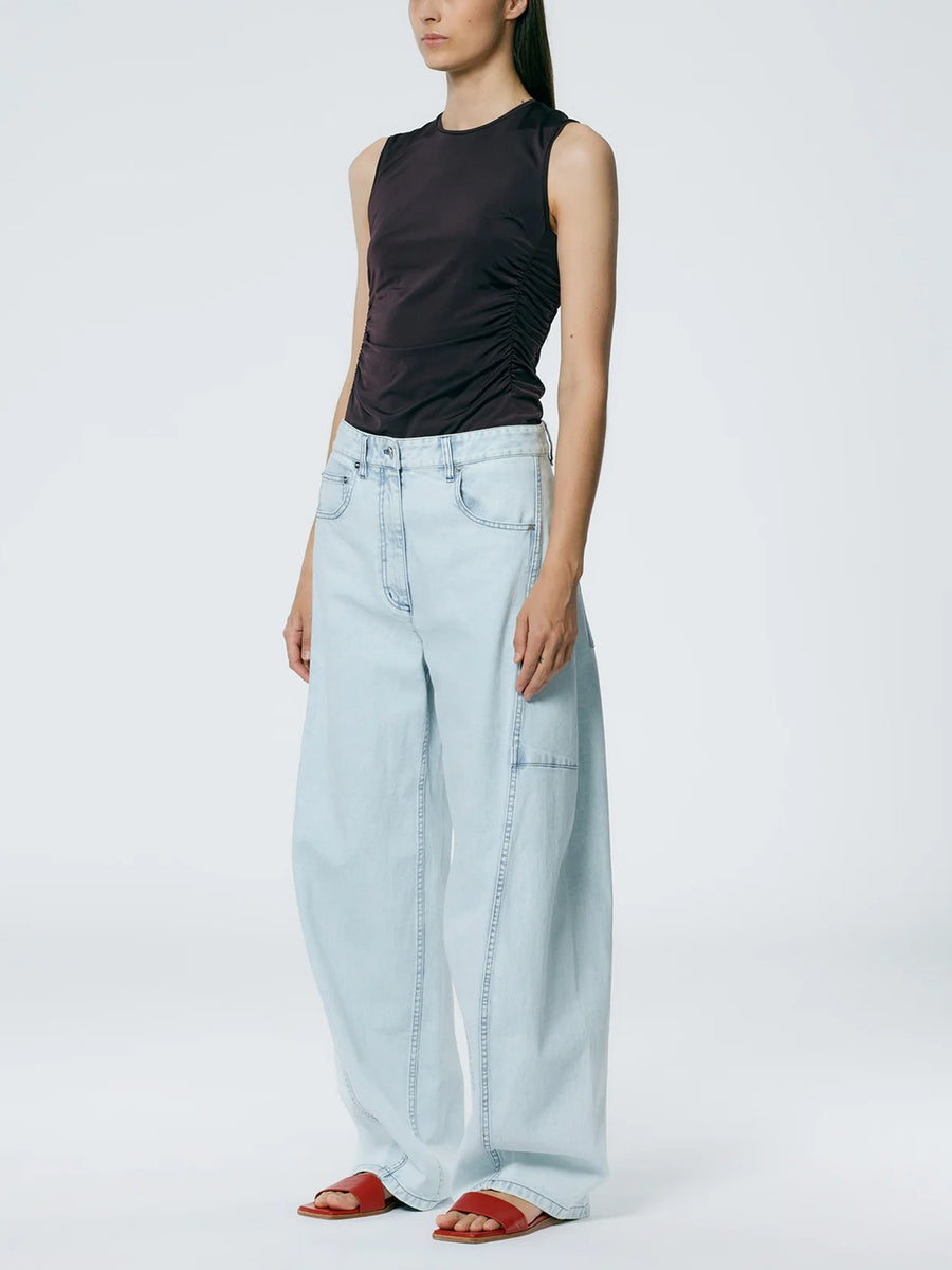 Petite Sid Jeans in Bleached Denim by Tibi-Tibi-Idlewild