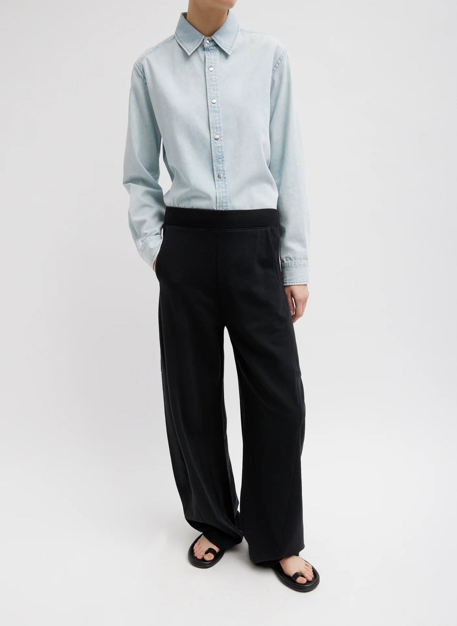 Petite Sweatshirting Winslow Pant in Black by Tibi