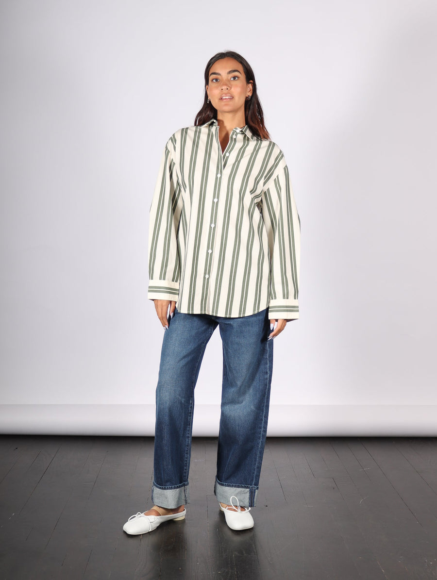 Petra Shirt in Forest Stripe by Kowtow