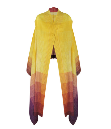 Photon Cardigan in Yellow by Pleats Please Issey Miyake-Pleats Please Issey Miyake-Idlewild